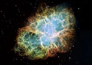 Crab Nebula Hubble Telescope Space CANVAS ART PRINT 16"X12" poster - Bild 1 von 1
