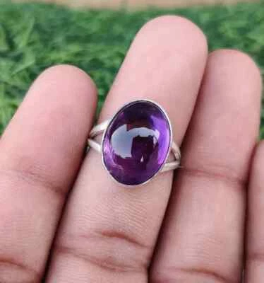 Amethyst Gemstone 925 Sterling Silver Handmade Beautiful Ring All Size  R51 - Image 1 of 4