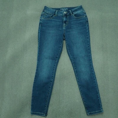 Maurice's Skinny Ankle Mid-Rise Jeans Size 0 Short Blue Cotton Blend - Image 1 of 4