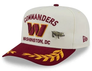 Washington Commanders New Era 2025 NFL Draft A-Frame 59FIFTY Cream Burgundy Pin - Picture 1 of 4