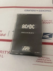 AC/DC Back In Black Cassette Tape Metal Rock 1980 Atlantic Records Buy2Get1Free - Picture 1 of 6