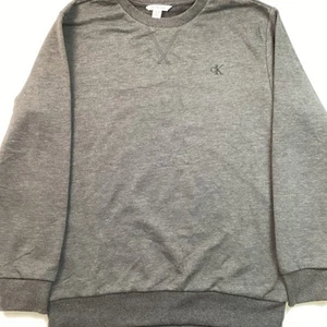 Calvin Klein Youth Boys French Terry Crewneck Sweater, Gray, Size L 14/16 - Picture 1 of 7