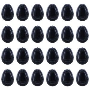 Set mit 24 glänzenden glänzenden schwarzen Kunststoff-Ostereiern, je 2,25 Zoll - Bild 1 von 5