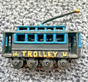 Vintage CAST IRON Tram Trolley 14 - Picture 1 of 11