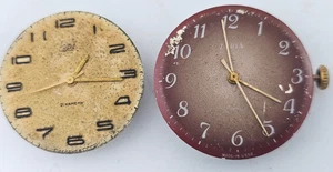 Vintage Mechanisms Women Watch USSR Zaria Soviet Watch Parts 2 pcs - Picture 1 of 10