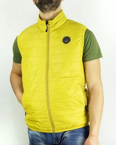 Giubbino Smanicato Gilet UOMO Napapijri ACALMAR VEST 4 Giallo con TASCHE a ZIP - Imagen 1 de 13
