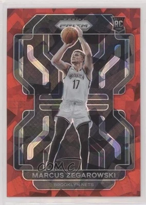 2021-22 Panini Prizm Red Ice Prizm Marcus Zegarowski #300 Rookie RC - Image 1 of 2