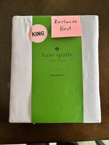 New Kate Spade King Sheet Set Cotton Sateen Sage Green - Picture 1 of 6