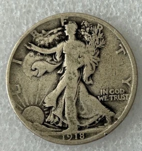 1918 P Walking Liberty Half Dollar - Early Date - U.S. Coins: Silver 50C - Picture 1 of 4