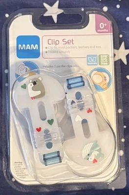 Clips para chupete MAM, niño, paquete de 2 - koala y ballena, correas para chupete, azul y verde  Foto 1 de 2