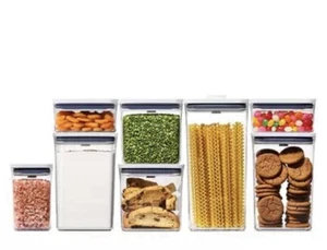 OXO SoftWorks 8-Piece POP Container Set Easy Use & Convenient a Kitchen Hack - Picture 1 of 8
