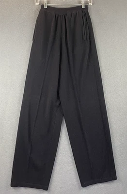 Pantalones Colección Marisa Christina De Colección Talla S Negros Pull On Bolsillos Tejidos Pierna Ancha Foto 1 de 4