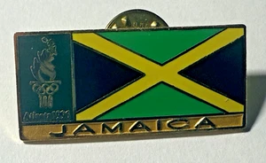 ATLANTA 1996 SUMMER OLYMPICS -- JAMAICA TEAM FLAG -- PIN - Picture 1 of 2