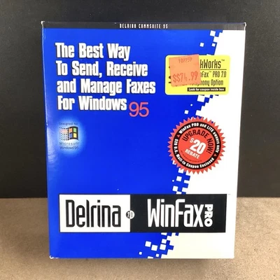Vintage Delrina WinFax Pro ver 7.0 Genuine CD Disk Retail Box Manuals - Image 1 of 4