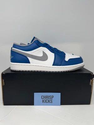 Nike Air Jordan 1 Low True Blue Cement 553558-412 para hombre y tallas GS - ¡Totalmente nuevas! Foto 1 de 4