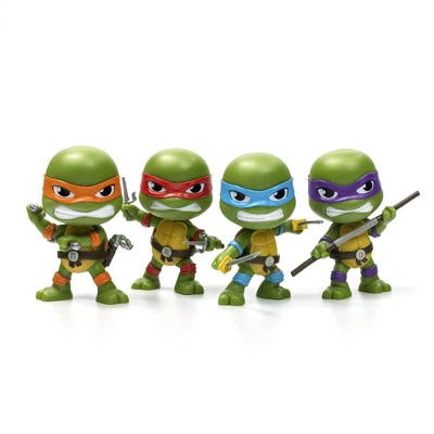 Bonecos colecionáveis fofos Teenage Mutant Ninja Turtles CheeBee pacote com 4 - Imagem 1 de 4