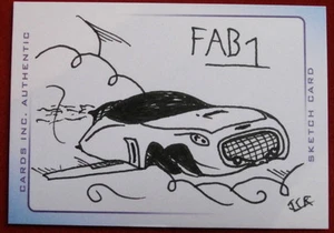 THUNDERBIRDS - SCARCE INK SKETCH - FAB 1 - by James Ramsey - CARDS INC. 2004 - Picture 1 of 2