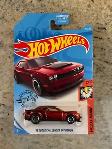 2019 Hot Wheels Super Treasure Hunt Muscle Mania '18 Dodge Challenger SRT Demon - Picture 1 of 6