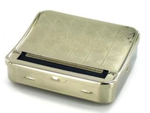OCB Automatic Rolling Box - Silver Cigarette Roller Box Metal - Picture 1 of 3