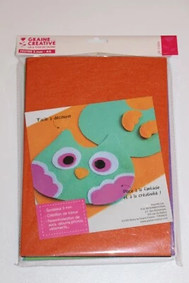 8 coupons de feutrine, épaisseur 3mm de format A4 de 8 couleurs assorties - Photo 1/2