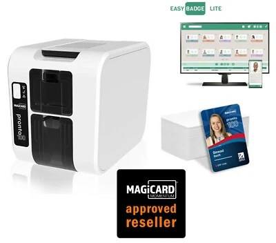 Magicard Pronto 100 Plastic Card Printer with FREE Software, Cards & Delivery. - Image 1 of 2