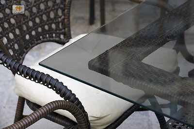 SPIEGEL-SHOP TISCHPLATTE AUS PARSOL GRAU GLAS 8MM TISCH GRAUE GLASPLATTE ZUSCHNITT MAß