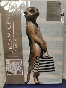 Meerkat Double Size Duvet Cover And 2x Pillowcases BNWT
