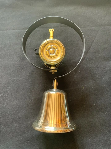 One Reclaimed Antique Brass & Steel Restored Victorian Servant Bell (BTS331) Cover