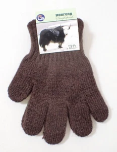 Mongolia Unisex Camello Lana Marrón Guantes Niños, Niños Invierno Cálidos Guantes de Mano - Imagen 1 de 5