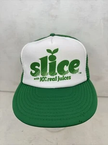 Vintage Scheibe Soda Pop Druckknopflasche Trucker Netz Mütze verstellbar Zitrone Limettengrün - Bild 1 von 8