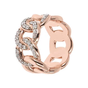 Bronzallure Altissima Cubic Zirconia Chain Link Ring - Picture 1 of 1