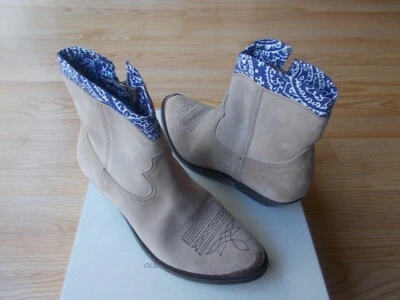 $890 Golden Goose Young Western Botines Bandana Borde Gamuza Beige Tostado 36 EE. UU. 6 NUEVO EN CAJA Foto 1 de 4