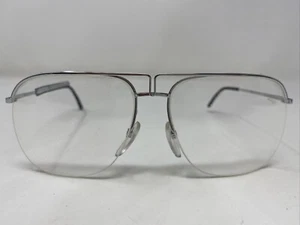 UNO WIND 374 56-15-140 Silver Metal Half Rim Eyeglasses Frame XK63 - Picture 1 of 8