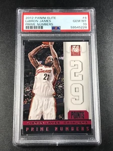 LEBRON JAMES 2012 PANINI ELITE #4 PRIME NUMBERS FOIL INSERT PSA 10 GEM LOW POP - Picture 1 of 4