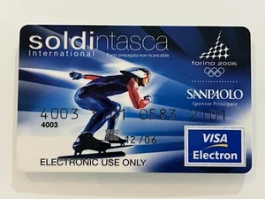 TORINO 2006 VISA ELECTRON SOLDINTASCA PATTINAGGIO 12/06 - Bild 1 von 2