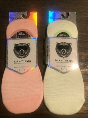 2 Pair of Thieves Men's Sport No Shows Liner Socks 2 Pair Pink & Green Size 8-12 - Image 1 of 4