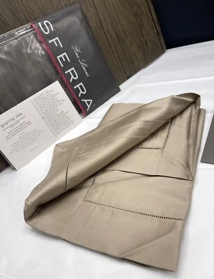 "Sferra Giotto 734 Boudoir Sham algodón egipcio satén caqui oscuro 12x16""" Foto 1 de 4