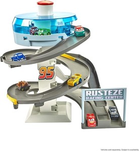 Disney Pixar Cars Mini Racers Rust-Eze Spinning Raceway, Includes Mini Lightning