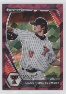 2021 Panini Prizm Draft Picks Burgundy Cracked Ice /23 Mason Montgomery #PDP191