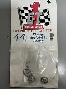GT1 - 44 Tooth - 72 Pitch - 1/24 Slot Car Spur Gear (2 gears) - Picture 1 of 1