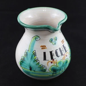 VINTAGE Jarra Leche Ceramica PUENTE DEL ARZOBISPO Toledo Pintada a Mano Artesano - Imagen 1 de 5