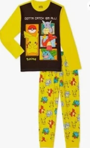 Pokemon Characters Boys 2 Piece Pajama PJ Set Long Sleeve Size Small 6/7 NEW - Picture 1 of 1