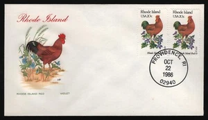 Rhode Island-Rhode Island Red & Violet, HF-Sealed Flap **ANY 5=FREE SHIPPING** - Picture 1 of 1