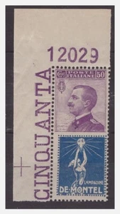REGNO 1924 - PUBBLICITARI DE MONTEL 50 Cent. NUMERO DI TAVOLA NUOVO ** MNH - Imagen 1 de 1