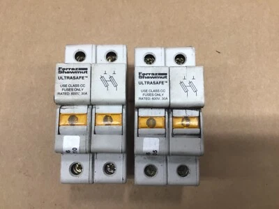 Lot Of 2 Ferraz Shawmut Ultrasafe 30A Fuse Holder Breaker USCC2I #4004H26IAC - Image 1 of 3