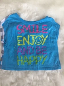 Op Smile Enjoy And Be Happy Shirt girls junior's Medium 7/9 - Picture 1 of 3