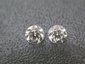 Natural Loose Diamond Pair Top Quality G Color 2.9mm SI1 Clarity 2pc Clean White - Picture 1 of 3