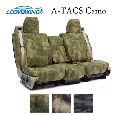 Fundas de asiento personalizadas Coverking lona balística primera fila - A-TACS camuflaje Foto 1 de 3