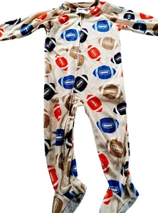 Just One You Carters Jungen Schlafanzug mit Füßen Fleece Fußball Sport Einteiler 3T - Bild 1 von 13