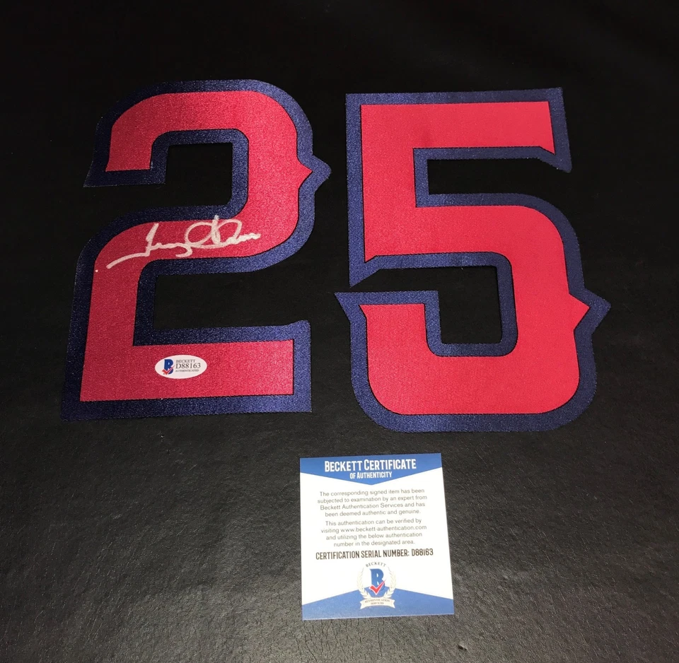 TROY GLAUS SIGNED AUTO ANAHEIM ANGELS JERSEY NUMBER KIT BECKETT BAS COA 6 - Image 1 of 1